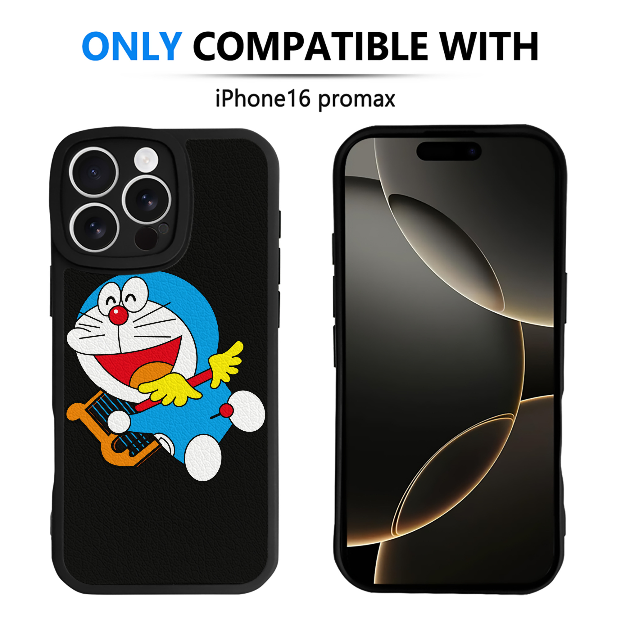 （画像用） ドラえもん Doraemon 【iPhone 16シリーズ対応】シリコンスマホケース（レザー調） 材質：シリコン